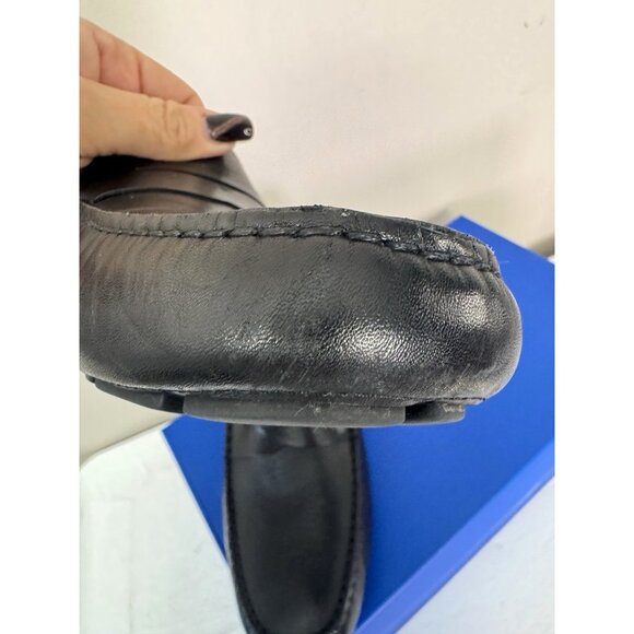 Vince Camuto Men 9.5 Black Leather VY- Esmail Driving Loafer Slip On Streetwear - Picture 14 of 15